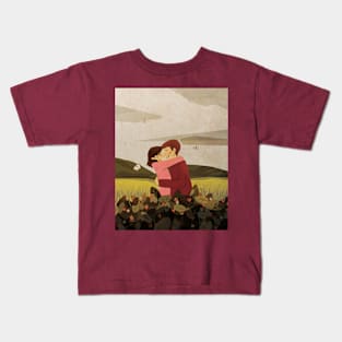 Couple in a Strawberry Field Kids T-Shirt